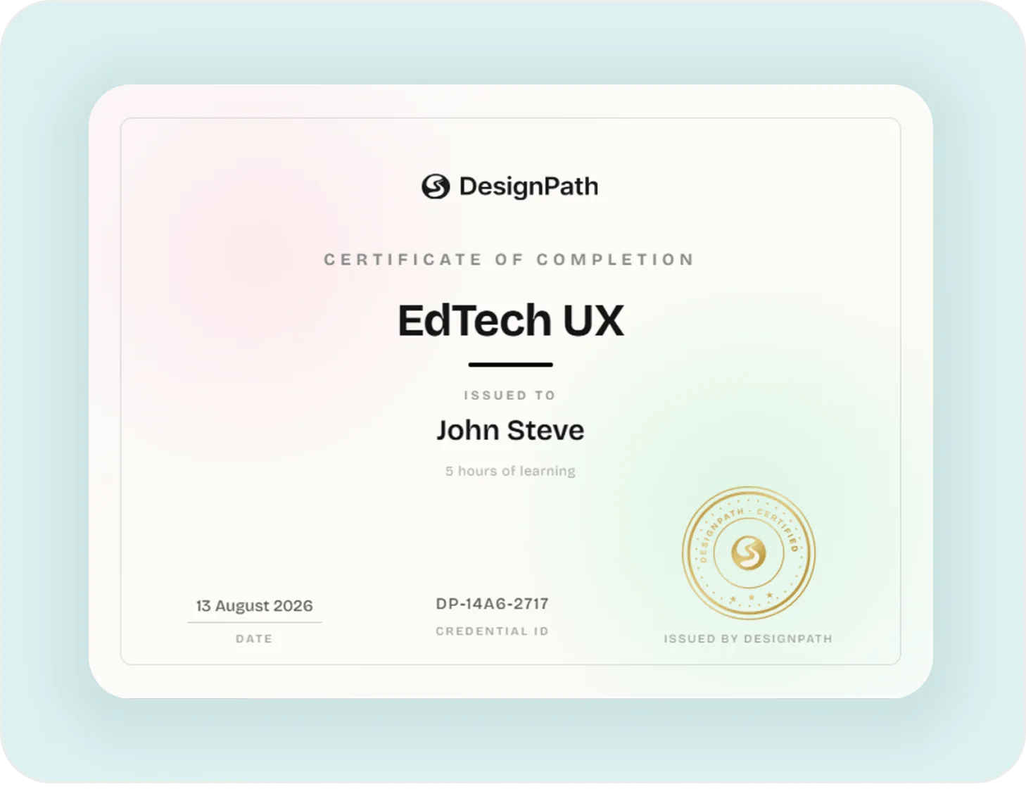 Earn a shareable certificate