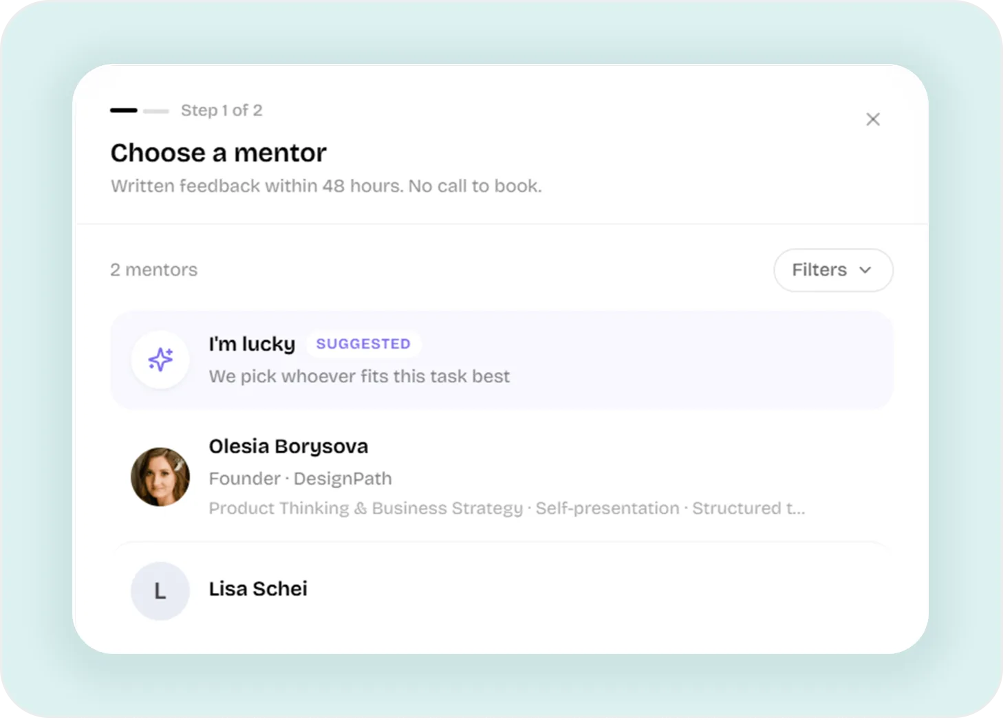 Get mentor feedback